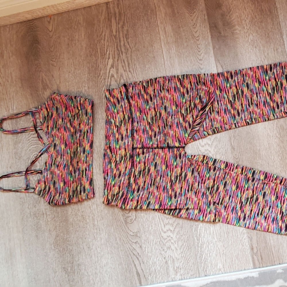 Athletic workout capri  set